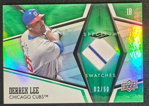Derrek Lee 2008 Upper Deck Spectrum Swatches Green Relic /50 SS-DL Chicago Cubs - Picture 1 of 2