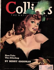 1939 Colliers Original cover only - February 25 - My Jitterbug Hat -Jon Whitcomb - Picture 1 of 1