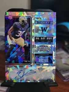 2018 Panini Contenders Draft Azeem Victor College Ticket CRACKED ICE Auto 02/23 - Picture 1 of 2