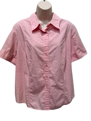 Camisa Mountain Lake II Para Mujer Talla Grande 1X Abotonada Manga Corta Rosa Informal Usada en Excelente Condición Foto 1 de 4