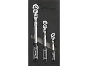 Ausziehbar Abschließbar Flexi Kopf Ratsche Set 1/4 3/8 1/2 72 ZÄHNE Schwerlast - Bild 1 von 1