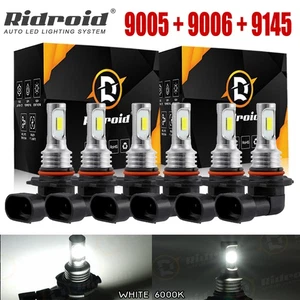 6X White LED Headlight Fog Bulbs For Chevy Silverado 1500 2500 3500 HD 2003-2006 - Picture 1 of 20