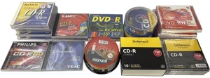 Mixed Media Bundle CD DVD Discs Intenso Sony TDK Maxell TEAC Emtec - Imagen 1 de 7