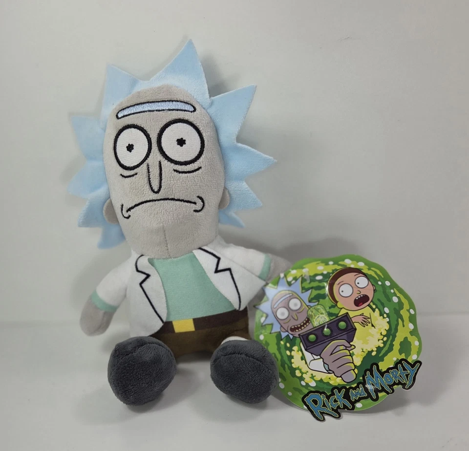 Rick 10” Pelúcia de Rick and Morty Licença Oficial Brinquedo Fábrica Novo com etiquetas Adulto Natação - Imagem 1 de 3