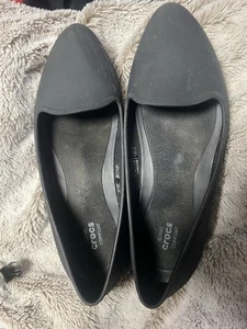 Crocs Iconic Comfort Eve Ballet Flats Black  Sz 6 - Picture 1 of 4