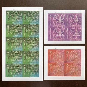 USA 2022 2023 Stamps MNH $2 $5 $10 Floral Geometry Blocks Sheets $80 US - Picture 1 of 12