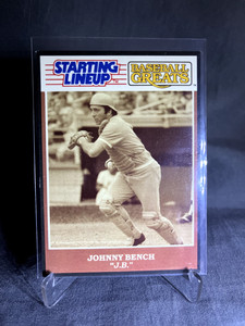 Johnny Bench 1989 Kenner Starting Lineup Baseball Card- no action figure*