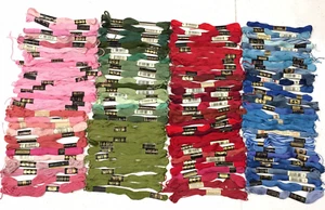 DMC Cotton Embroidery Floss 120 Skein Mixed Color Lot Needlepoint Cross Stitch - Picture 1 of 3
