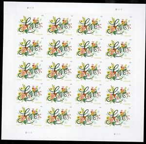 US. 5255. (Forever). Love Stamps. Sheet of 20. MNH. 2018