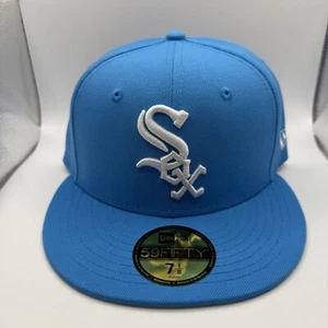 New Era 59Fifty Chicago White Sox Spring Collection Baby Blue Fitted Hat 7 1/8 - Picture 1 of 5