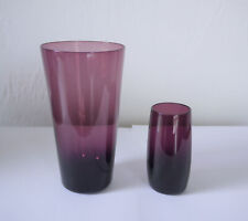 MidCentury Modern Glas Trinkbecher & Miniatur Vase  Glas 60er Jahre Vintage