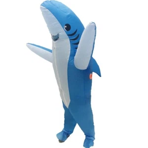 Unisex Adults Inflatable Shark Halloween Funny Blow up Cosplay Party Costume - Picture 1 of 8