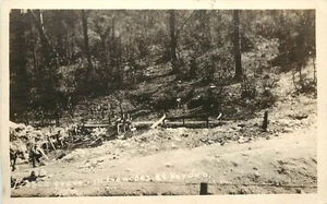 c1918 RPPC 186. WWI French Graves in Trenches at Verdun France, Unposted - Picture 1 of 2