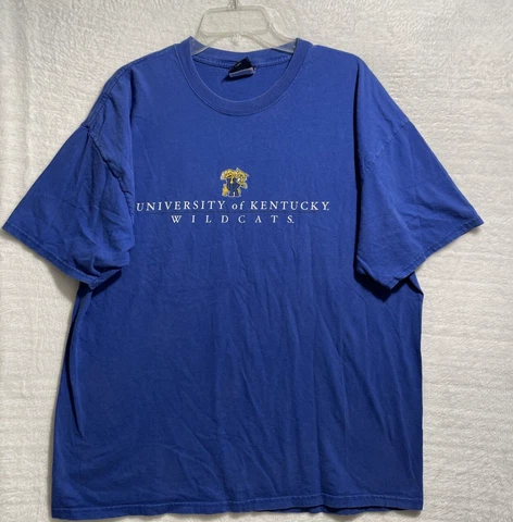 NCAA Kentucky Wildcats AS Sports Short Sleeve Crew Neck Blue Cotton Mens 2XL Cover