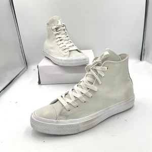 Entrenador Converse Hi Top Reino Unido 7 Mujeres Chuck Taylor II All Star Artesanal Cuero Verde - Imagen 1 de 7