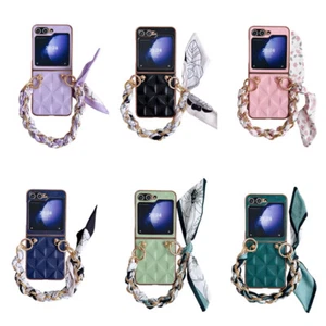 Back Case Cover With Bracelet For Samsung Galaxy Z Flip 5 4 3 Shockproof - Picture 1 of 16
