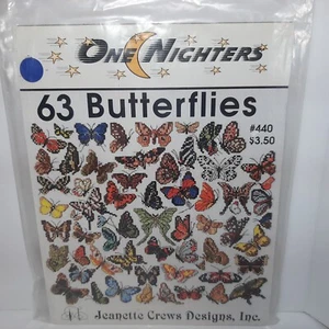 1996 Jeanette Crews 63 Butterflies Sampler Counted Cross Stitch Kit One Nighters - Picture 1 of 3