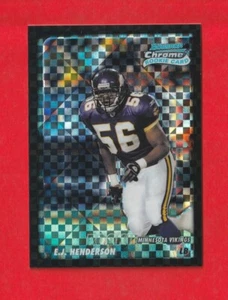 2003 BOWMAN CHROME BLACK XFRACTOR RC E.J. HENDERSON #d /250 MINNESOTA VIKINGS - Imagen 1 de 2