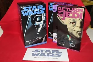 Star Wars Trilogy VHS 3 Tape Set 1995 Original Unaltered Theatrical Versions - Imagen 1 de 2