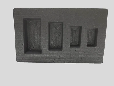 (4) Cavity Bar 1 oz, 2 oz, 5 oz, and 10 oz Graphite Gold Ingot Mold for Casting - Image 1 of 2