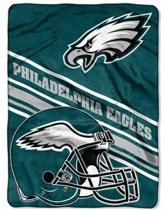 NFL Philadelphia Eagles Super Soft Royal Plush Raschel Throw Blanket 60"x80" - Picture 1 of 4