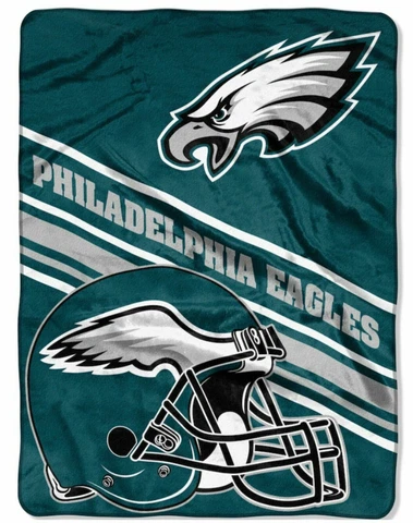 NFL Philadelphia Eagles Super Soft Royal Plush Raschel Throw Blanket 60"x80" Cover