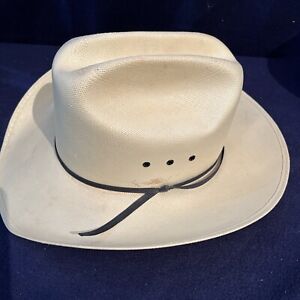 Stetson 6X White / Natural Cowboy Hat Size 7 1/4