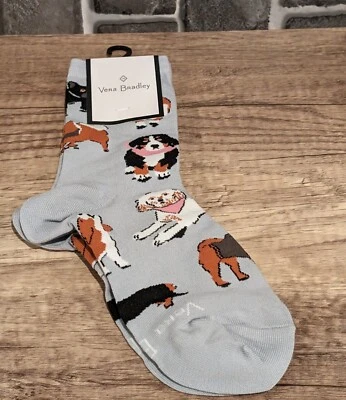 Vera Bradley 🐕 DOG SHOW Calcetines Crew Talla 5-10 Para Mujer Nuevos V-184 Foto 1 de 4
