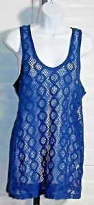Banana Republic Navy Blue Crocheted Long Top Size M NWOT - Picture 1 of 2