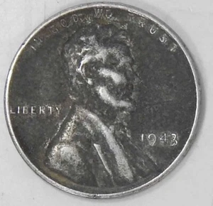 1943 P Lincoln Wheat ONE cent Steel Cent PENNY WAR COIN - Picture 1 of 2