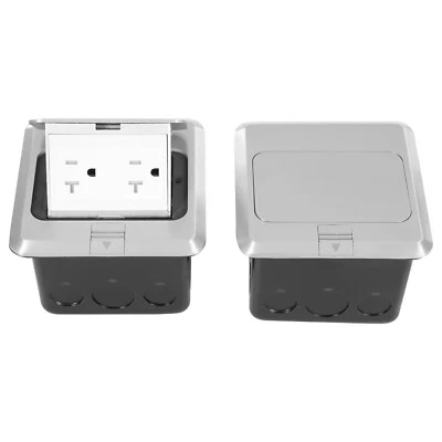 2x Hidden Sockets Floor Mount Pop-Up Floor Sockets Indoor Sockets 4000W 125V  - Image 1 of 4