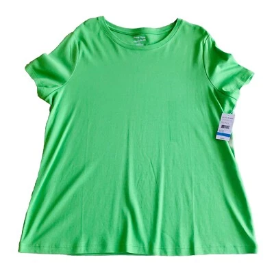 Studio Works Shirt Womens Tropical Leaf Green XL Short Sleeve Retired Brand NEW! - Image 1 of 4