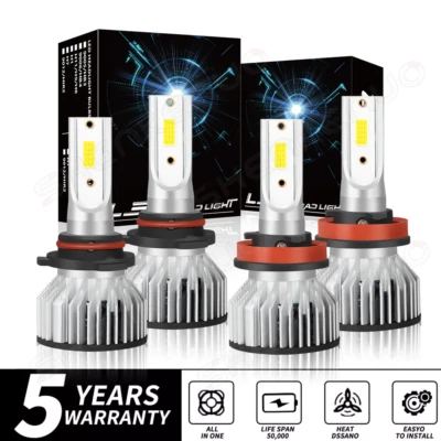 For Mazda 3 Sport Hatchback 4-Door 2010-2016 4x LED Headlight High+Low Beam Bulb - Image 1 of 4