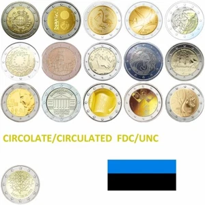 ESTONIA 2 EURO COMMEMORATIVI 2012 2016 2017 2018 2019 2020 2021 2022 2023 2024 - Foto 1 di 22