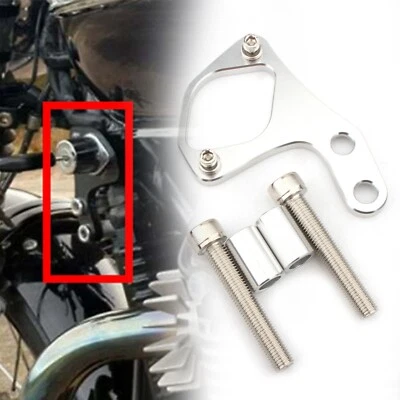 For Triumph Bonneville T100 Thruxton 900 Ignition Key Relocation Bracket Chrome - Image 1 of 4