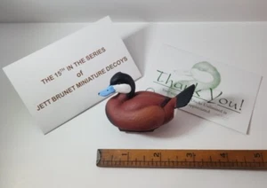 Jett Brunet Ducks Unlimited Ruddy Duck Miniature Decoy Collectible NEW IN BOX - Picture 1 of 3