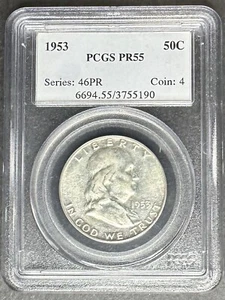 1953 Proof Franklin Half Dollar PCGS PR-55, Buy 3 Items, Get $5 Off!! - Picture 1 of 2