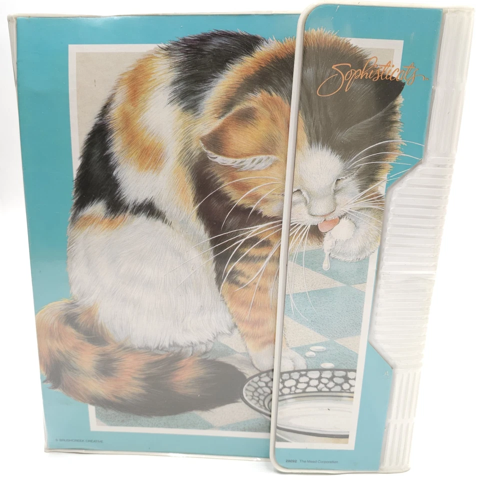 Vintage Cat Binder Mead Sophisticats  29092 Office School Supplies 3 Ring Cats - Image 1 of 4