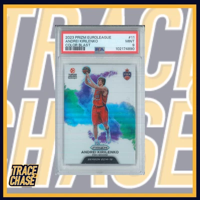2023-24 Panini Prizm Euroleague Basketball Andrei Kirilenko Colorblast PSA9 #11 - Image 1 of 3