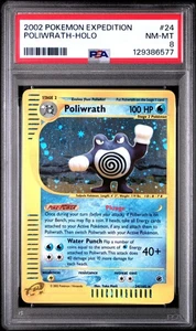 2002 Pokemon Expedition #24 Poliwrath Holo PSA 8 NM-MT - Picture 1 of 2