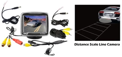 Pyle Car Audio PLCM32 New 3.5" Tft Lcd Monitor With Universal Rear View Camera - Image 1 of 2