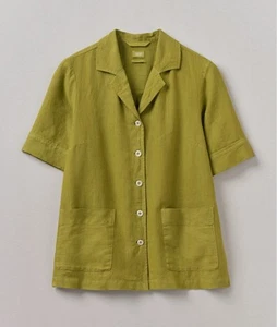 Toast Linen Boxy Blouse - Golden Olive-XS-BNWT - Picture 1 of 11