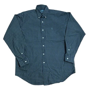 Polo Ralph Lauren Blake Shirt Sz M Green Blue Plaid Flannel Button Up Blackwatch - Picture 1 of 9