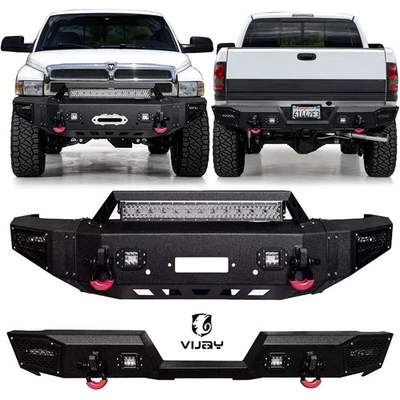 Vijay For 1994-2002 Dodge Ram 1500/2500/3500 Front or Rear Bumper w/LED Lights Foto 1 de 4