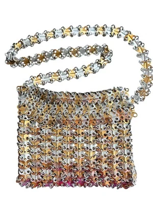 Bolso Cartera Walborg Vintage Metal Tab Cota de Malla Hong Kong Coleccionable Años 60’s Foto 1 de 4