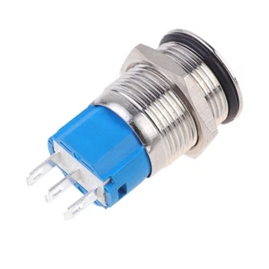 16mm Stainless Steel Self Locking Push Button 12V Waterproof (Silver) - Bild 1 von 11