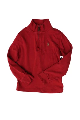 Polo Ralph Lauren Niños Cuello Alto Mangas Largas Camiseta Básica Roja Talla 5 Foto 1 de 4
