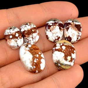 2 Sets 61Cts Natural Wild Horse Jasper Earrings & Pendant Making Gemstone #15533 - Picture 1 of 4