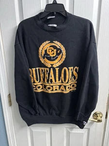 Vintage Colorado Buffaloes Crewneck Sweatshirt Logo 7 Black Size XL Heavy Weight - Bild 1 von 6