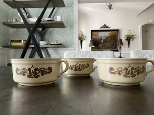 Vintage Pfaltzgraff VILLAGE PATTERN Soup Mug - Set of 3 - Picture 1 of 8